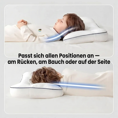 Ein Kinderpolster, das den Nacken die ganze Nacht besser stützt.