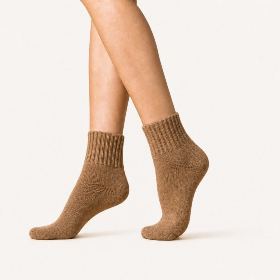 Camelfarbene Kuschelsocken