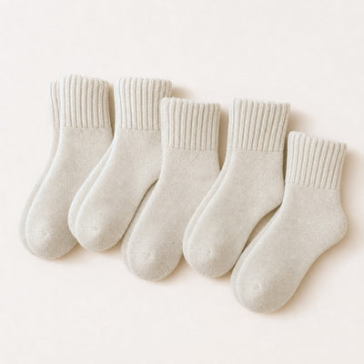 Kuschelsocken in Creme